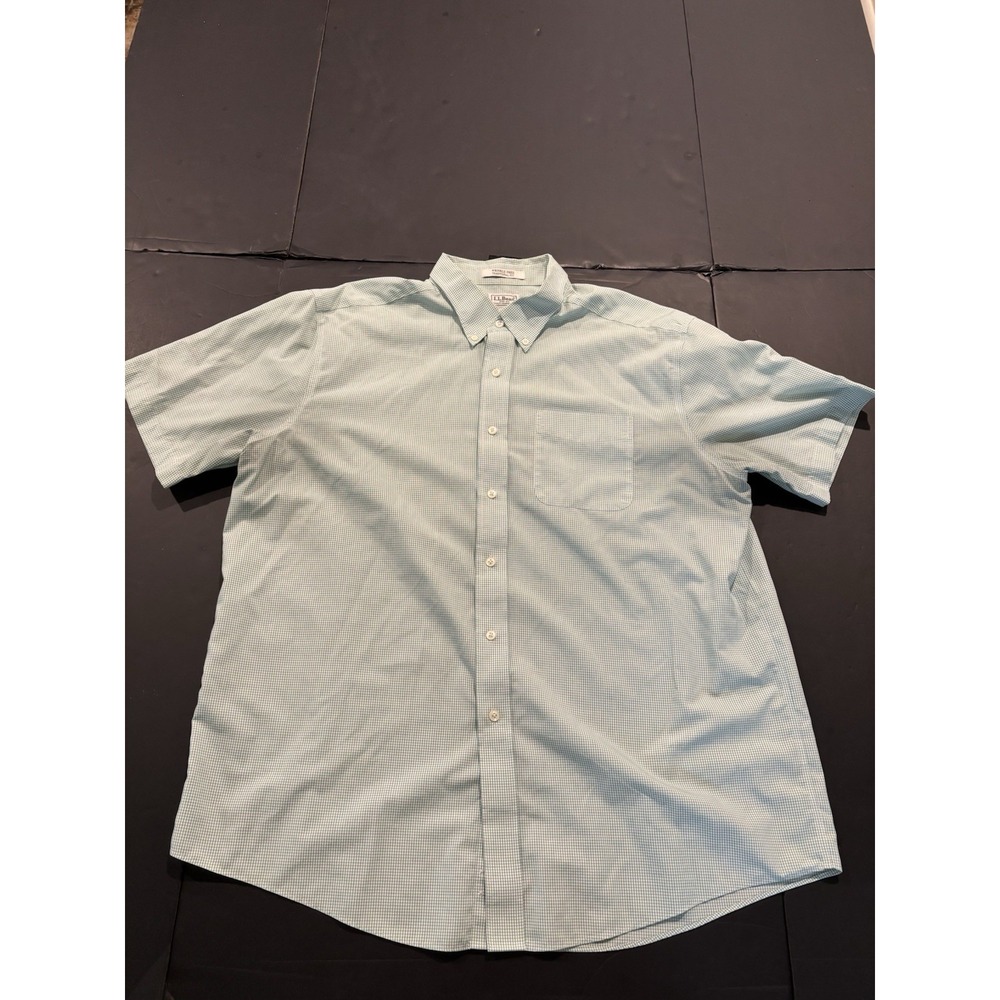 L.L.Bean Men's Wrinkle Free Traditional Fit Short Sleeve Button-Down Shirt  XL